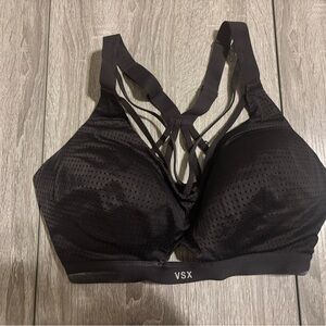 VSX Black Mesh Strappy Sports Bra